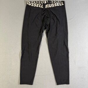 Russell 2XL Mens Base Layer Athletic Compression Pants  Black